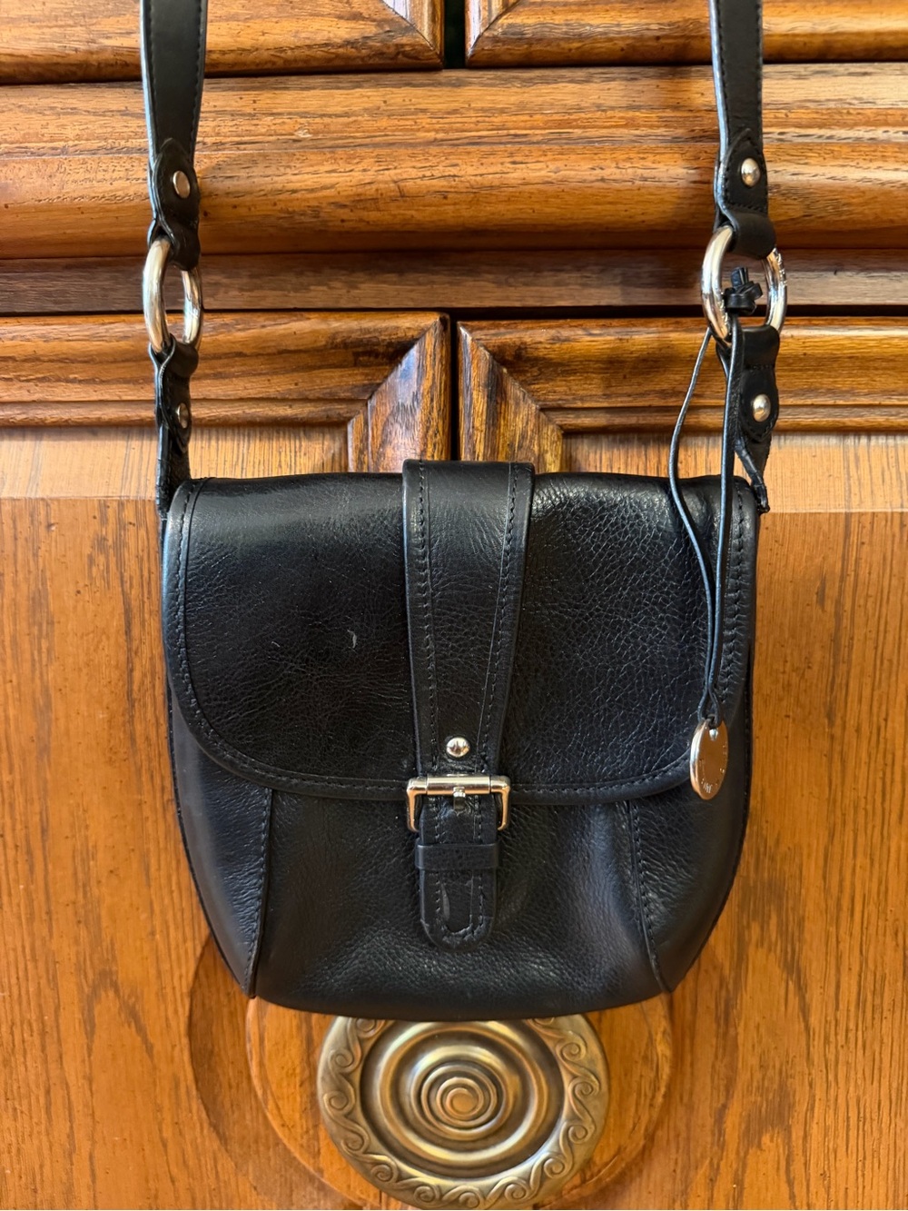 VTG AIGNER MINIBAG GENEVA  LEATHER BLACK CROSSBODY